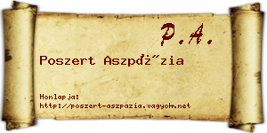 Poszert Aszpázia névjegykártya